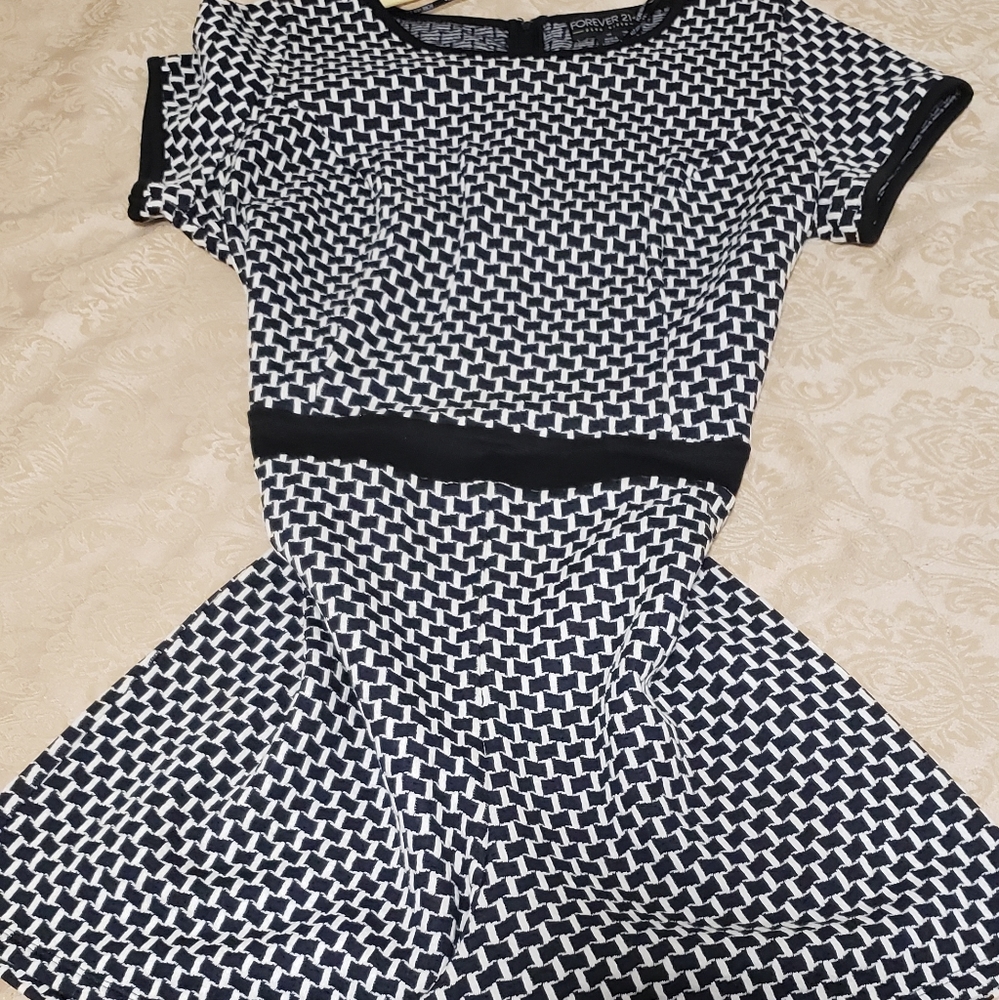 Black and white romper